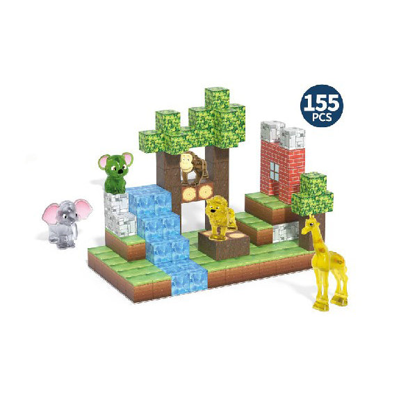 Set de Bloques Magnéticos “Aventura en la Selva” – 155 Piezas