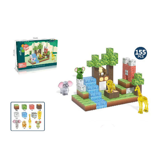 Set de Bloques Magnéticos “Aventura en la Selva” – 155 Piezas