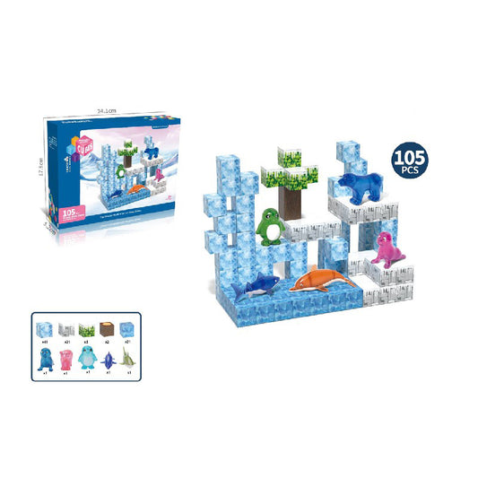 Set de Construcción “Aventura Polar” – 105 Piezas con Animales del Ártico