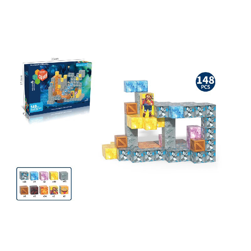 Cubos Magnéticos “Mundo Minero” – 148 Piezas