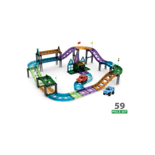 Pista Magnética de Autos – Set de Construcción Educativo STEM de 59 Piezas