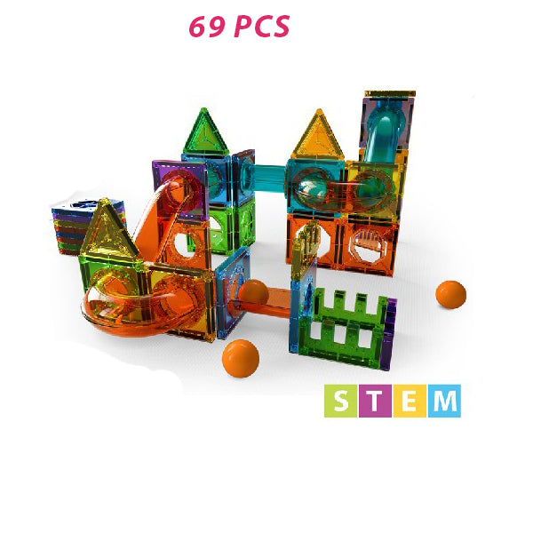 Set Magnético de Construcción con Pelotas – 69 Piezas Educativas STEM