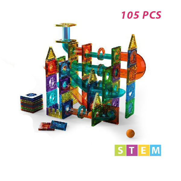 Set Magnético de Construcción Avanzada con Pelotas – 105 Piezas Educativas STEM