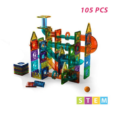 Set Magnético de Construcción Avanzada con Pelotas – 105 Piezas Educativas STEM