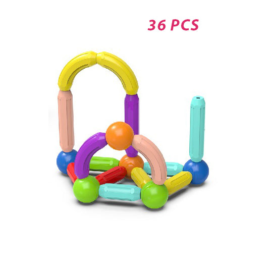 Set Magnético de Sticks y Esferas – 36 Piezas Educativas STEM para Niños