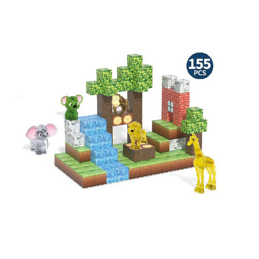 Set de Bloques Magnéticos “Aventura en la Selva” – 155 Piezas